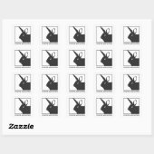 STICKER CARRÉ BUNNY APPROUVÉ (Feuille)