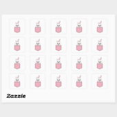 Sticker Carré Bunny de poches (Feuille)