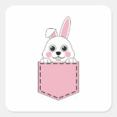 Sticker Carré Bunny de poches (Devant)