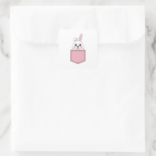 Sticker Carré Bunny de poches