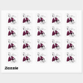 Sticker Carré Bunny Hipster (Feuille)