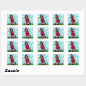 STICKER CARRÉ BUNNY LADY (Feuille)