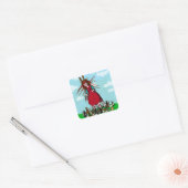 STICKER CARRÉ BUNNY LADY (Enveloppe)