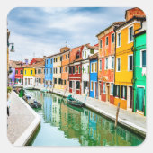 Sticker Carré Burano, Italie (Devant)