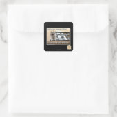 Sticker Carré Burbon St Balcony Kitteh (Sac)