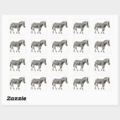 Sticker Carré Burchell Zebra isolé (Feuille)
