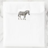 Sticker Carré Burchell Zebra isolé (Sac)