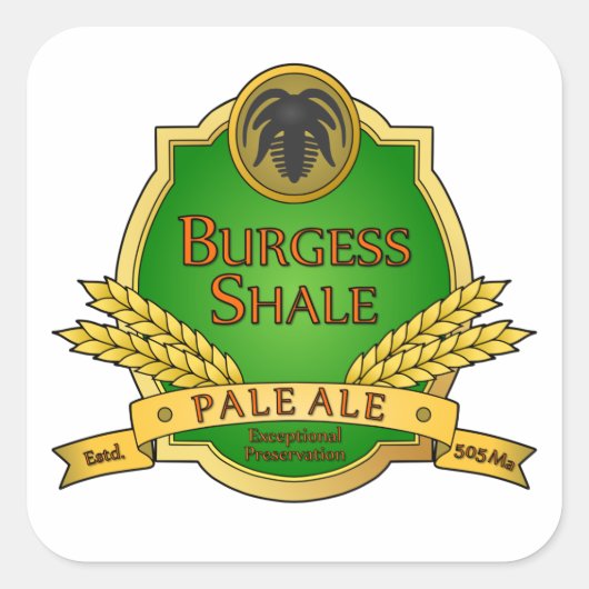 Sticker Carré Burgess Shale Pale Ale (Devant)
