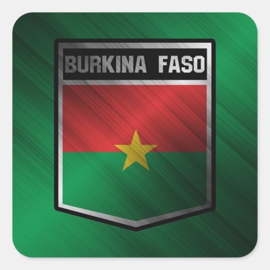 Sticker Carré Burkina Faso (Devant)