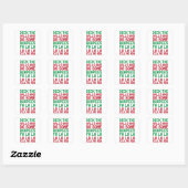 Sticker Carré Burpees de Noël (Feuille)