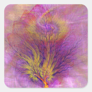 Sticker Carré Bush brûlant