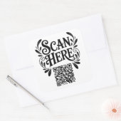 Sticker Carré Business QR Code (Enveloppe)