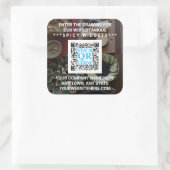 Sticker Carré Business QR Code Dark Photo Cool Simple Promo (Sac)