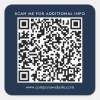 Business QR Code et site Web de l'entreprise Blue
