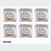 Sticker Carré Business QR Code Light Photo Cool Simple Promo (Feuille)