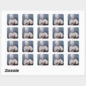 Sticker Carré Buste de Charles de Secat Baron de (Feuille)