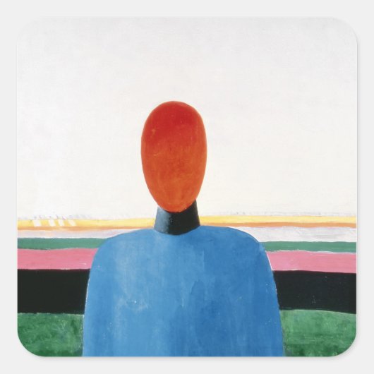 Sticker Carré Buste de la femme (Devant)