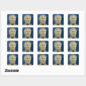 Sticker Carré Buste de Sophocles (Feuille)