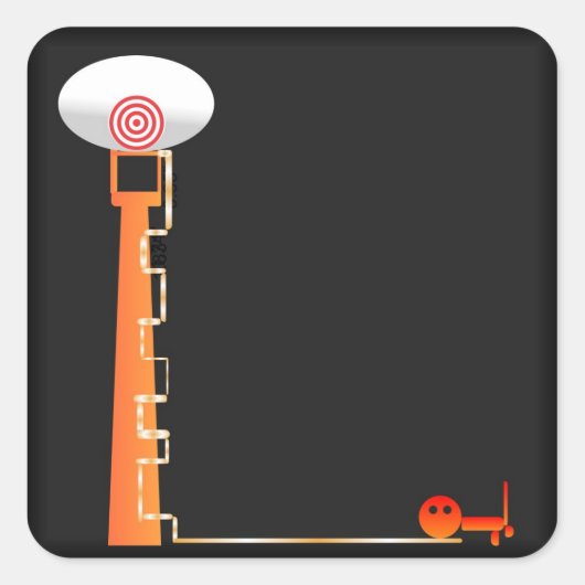 Sticker Carré Buts d'affaires >Sticker publicitaire (Devant)