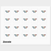Sticker Carré Butterfly Rainbow (Feuille)