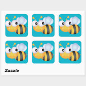 Sticker Carré Buzzy Bee (Feuille)
