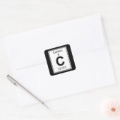 Sticker Carré C - Carbone (Enveloppe)
