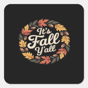 Sticker Carré C’est automne Y’all Halloween chauves-souris Citro