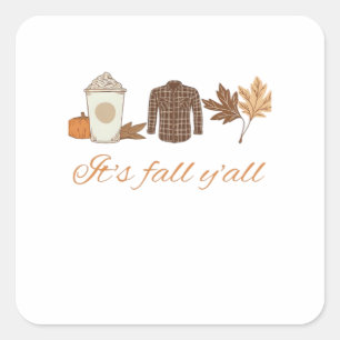 Sticker Carré C’est l’art créatif de Fall Y’all