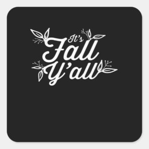 Sticker Carré C’est l’automne où vous écrivez avec des Feuilles