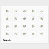Sticker Carré C’est le style graphique de Fall Y’all (Feuille)