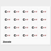 Sticker Carré C, pas C++ (Feuille)