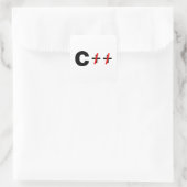 Sticker Carré C, pas C++ (Sac)