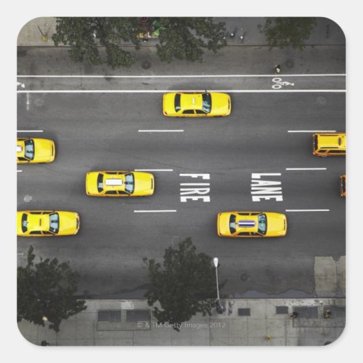 Sticker Carré Cabines de taxis (Devant)