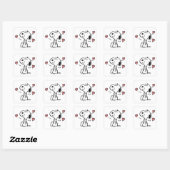 Sticker Carré cacahuètes | Coeurs de snoopy (Feuille)