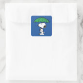 Sticker Carré cacahuètes | Parapluie vert Snoopy (Sac)