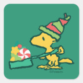 Sticker Carré cacahuètes | Plus Le Merrier Est Merrier (Devant)