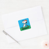 Sticker Carré cacahuètes | Snoopy at Bat (Enveloppe)