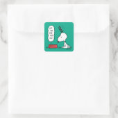 Sticker Carré cacahuètes | Snoopy Ho Ho Ho Plat alimentaire (Sac)