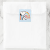 Sticker Carré cacahuètes | Snoopy Je suis fier de moi (Sac)