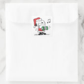 Sticker Carré cacahuètes | Snoopy Santa Claus Accordian (Sac)