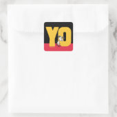 Sticker Carré cacahuètes | Snoopy YO Skateboard (Sac)