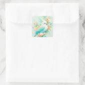 Sticker Carré Cacatoès Paradis Pastel (Sac)