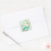 Sticker Carré Cacatoès Paradis Pastel (Enveloppe)