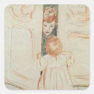 Sticker Carré Cache-cache