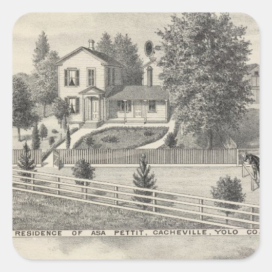 Sticker Carré Cacheville res, Moulin Madison (Devant)