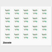 Sticker Carré Cactus aquarelle (Feuille)