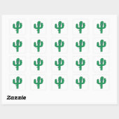 Sticker Carré Cactus souriant (Feuille)