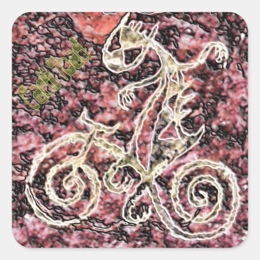 Sticker Carré Cactus Toad (Devant)