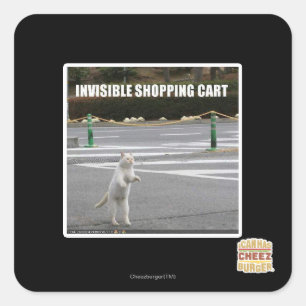 STICKER CARRÉ CADDIE INVISIBLE