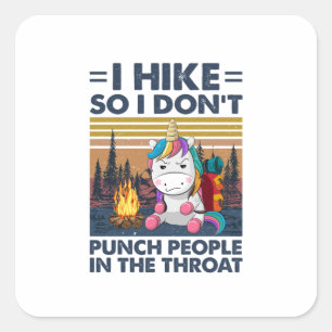 Sticker Carré Cadeau Camper   J'Embarque Pour Ne Pas Naître